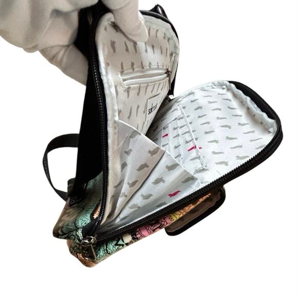 Sakroots Artist Circle Coated Canvas Elephant Printed Messenger Crossbody Bag - Picture 4 of 12